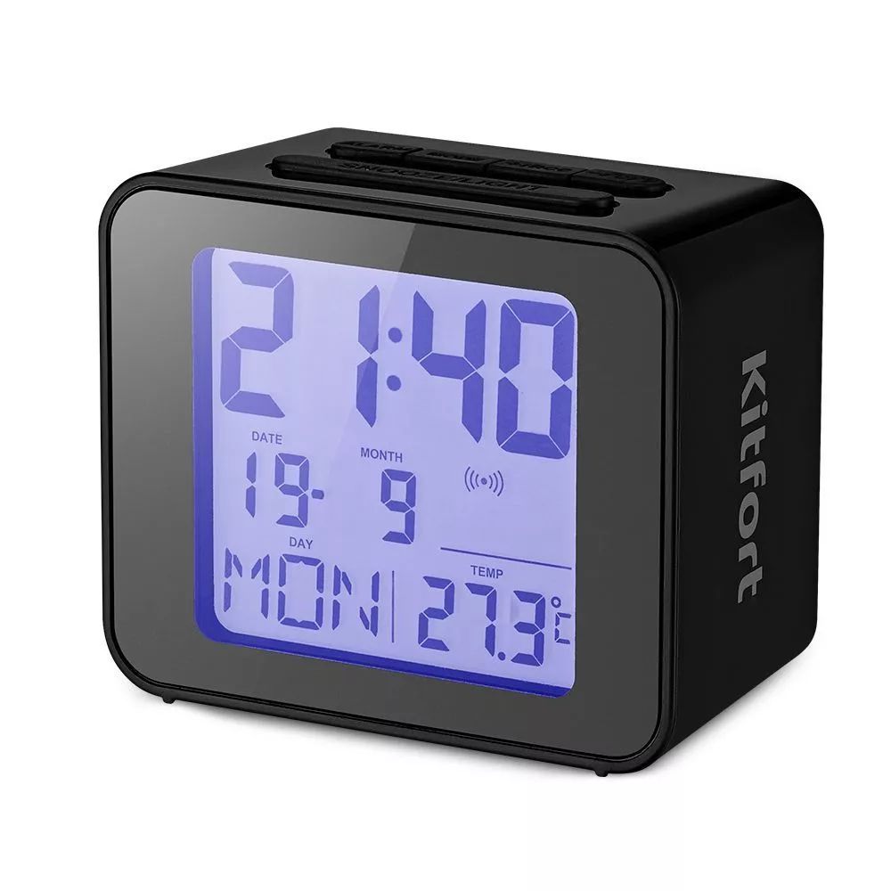 Часы с термометром Kitfort КТ-3303-1, черные