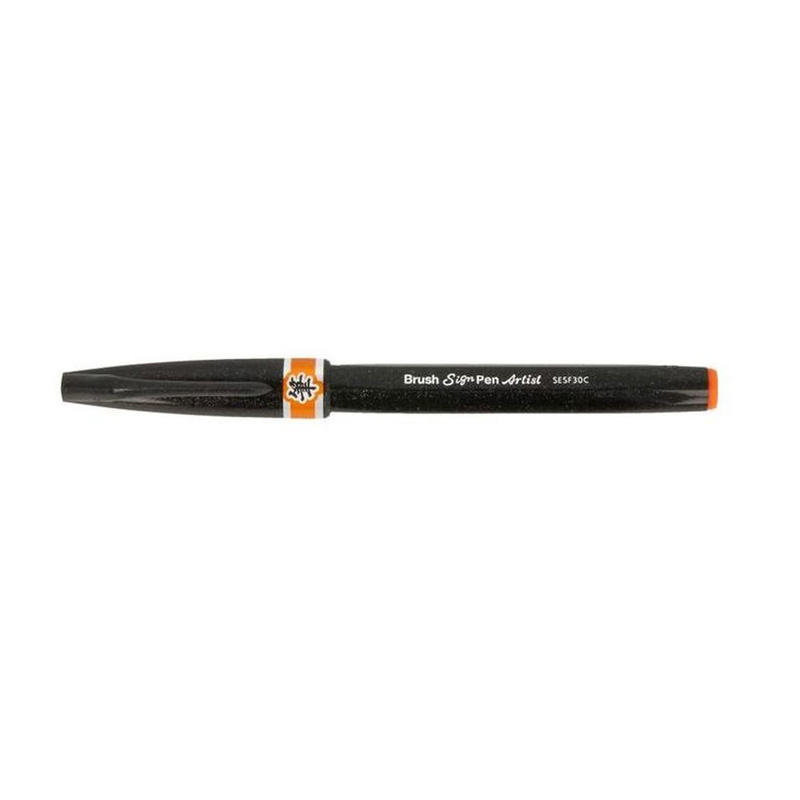 

Браш пен Pentel Brush Sign Pen Artist, ultra-fine, 0,5 - 5 мм, цвет оранжевый