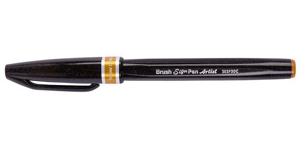 

Браш пен Pentel Brush Sign Pen Artist, ultra-fine, 0,5 - 5 мм, цвет охра