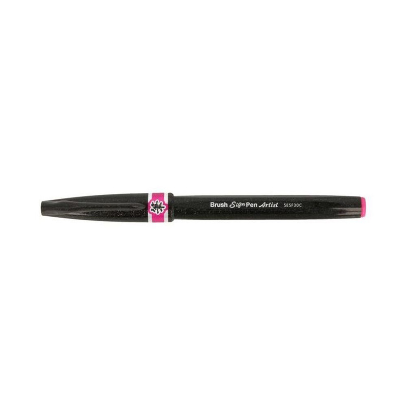 

Браш пен Pentel Brush Sign Pen Artist, ultra-fine, 0,5 - 5 мм, цвет розовый