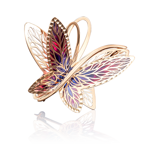 

Брошь из золота PLATINA jewelry 04-0137-00-000-1110-48, эмаль, 04-0137-00-000-1110-48