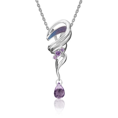 

Подвеска из серебра с аметистом/эмалью PLATINA jewelry 03-3235-00-203-0200-69, 03-3235-00-203-0200-69