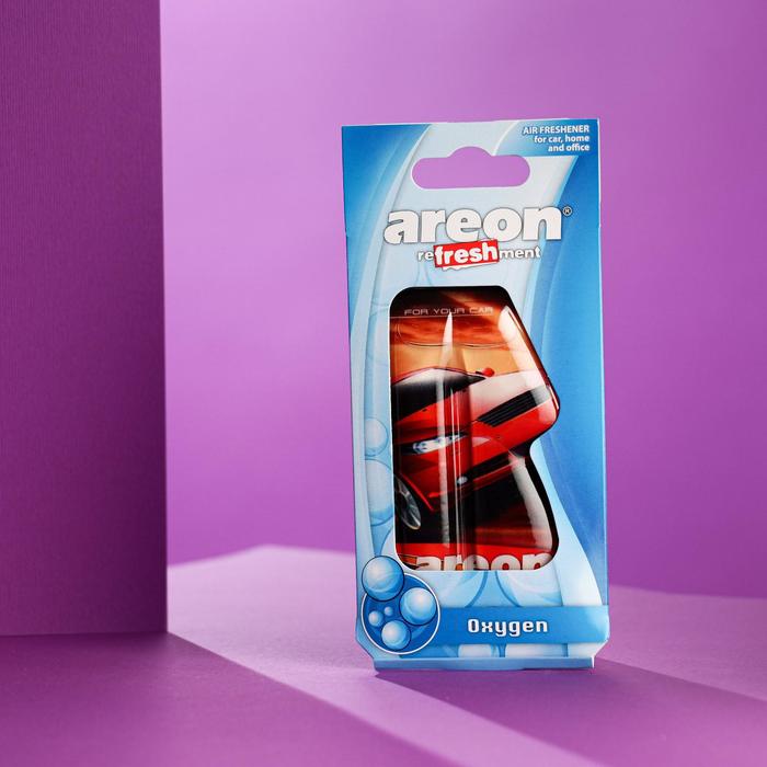 

Ароматизатор на зеркало Areon Refreshment гелевый, кислород