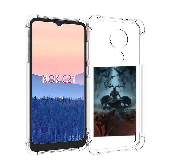 

Чехол MyPads лось демон для Nokia C21, Прозрачный, Tocco