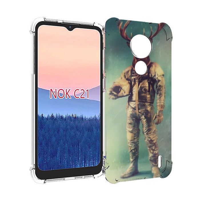 

Чехол MyPads лось космонавт для Nokia C21, Прозрачный, Tocco