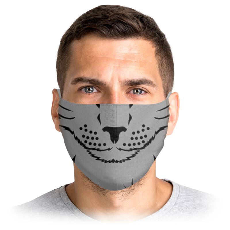 

Многоразовая маска Printio Морда кота серая L, Морда кота