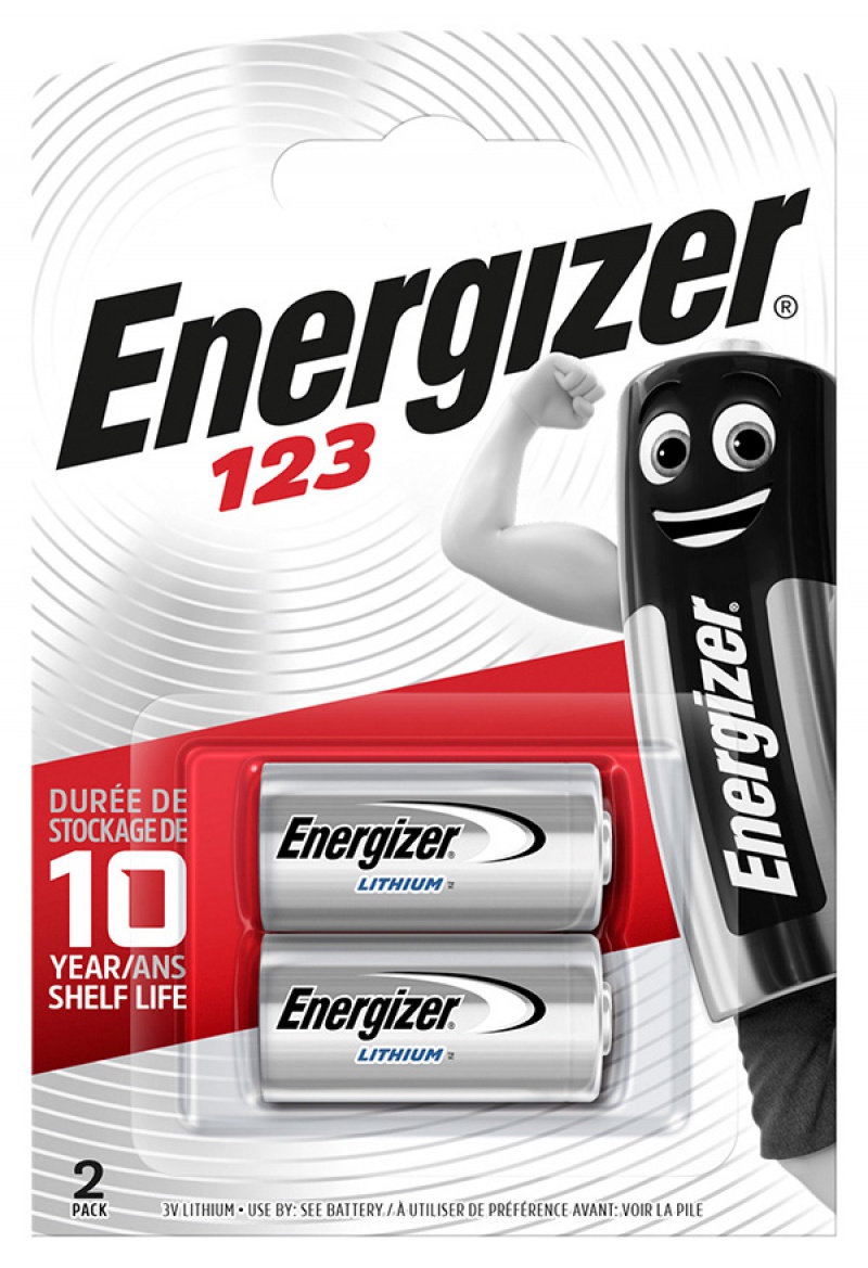 

Батарейки Energizer CR123A, 2 шт