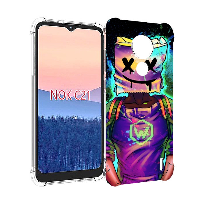 

Чехол MyPads маршмеллоу-глитч для Nokia C21, Прозрачный, Tocco