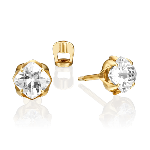 

Серьги из желтого золота с фианитом PLATINA jewelry 02-3732-00-501-1130-38, 02-3732-00-501-1130-38