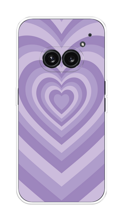 

Чехол на Nothing Phone 2a "Violet heart latte", Фиолетовый, 3300350-1