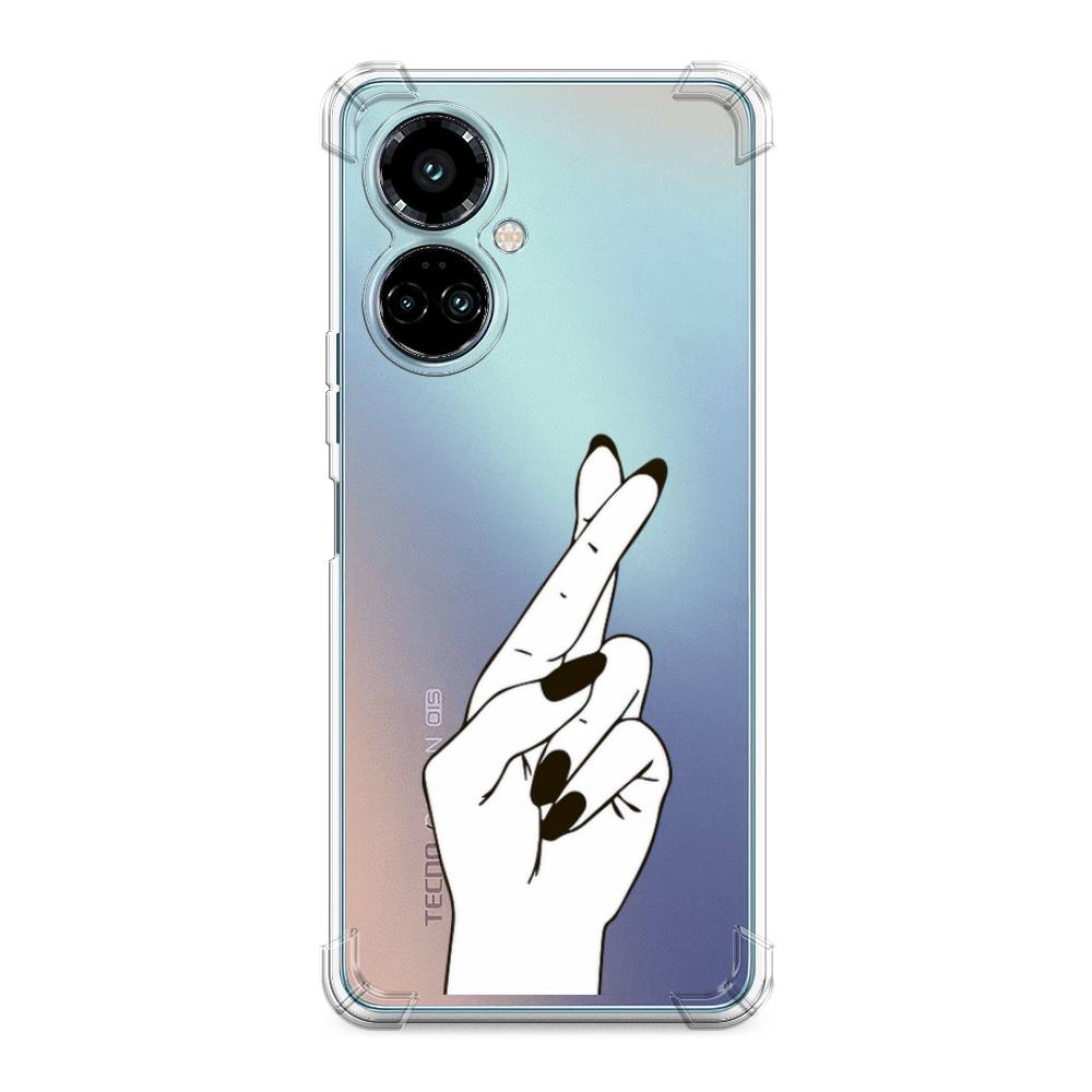 

Противоударный силиконовый чехол "Пальцы графика" на Tecno Camon 19 Pro