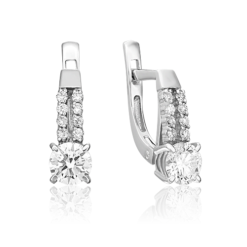 

Серьги из золота PLATINA jewelry 02-0631, фианит, 02-0631