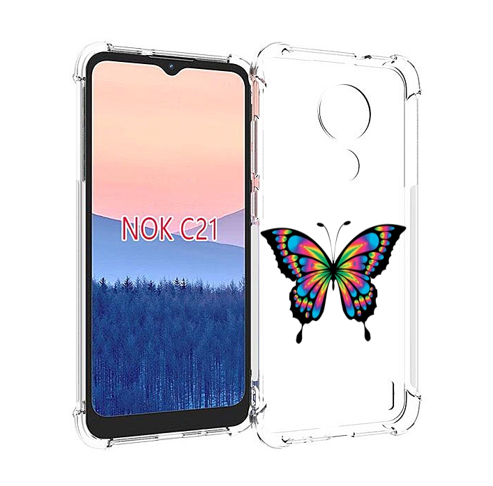 

Чехол MyPads мини-бабочка для Nokia C21, Прозрачный, Tocco