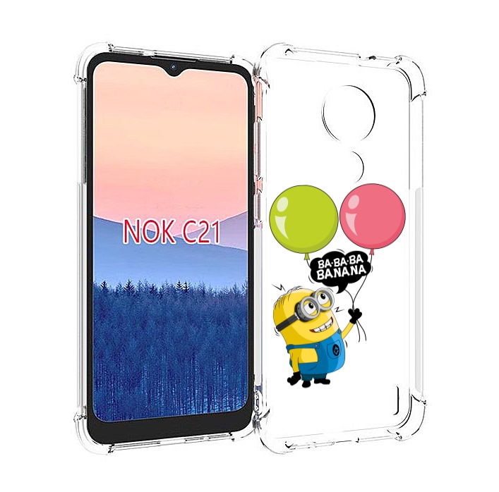 

Чехол MyPads миньон-с-шариками для Nokia C21, Прозрачный, Tocco