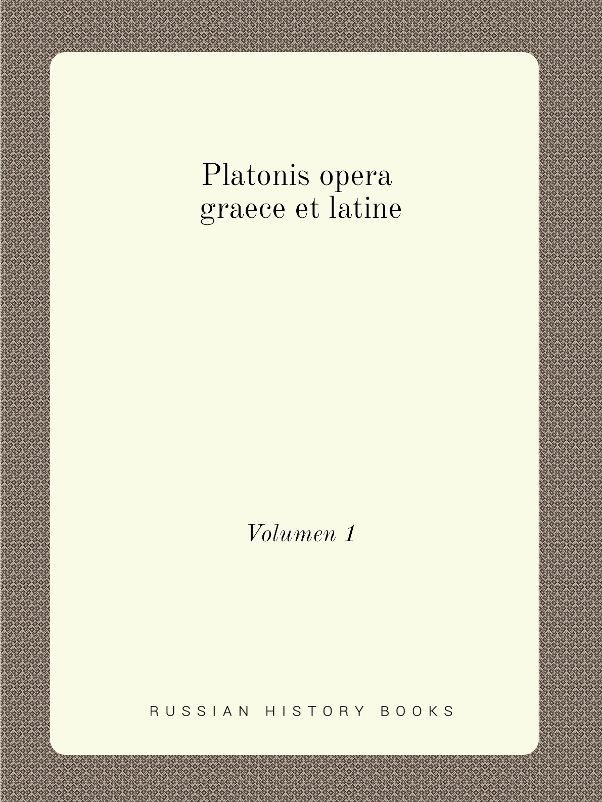 

Platonis opera graece et latine