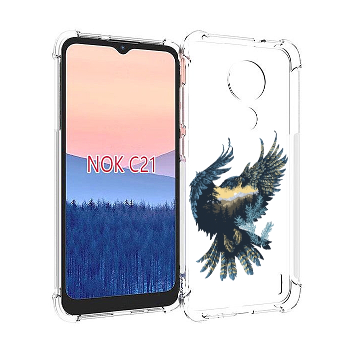 

Чехол MyPads мирок в соколе для Nokia C21, Прозрачный, Tocco