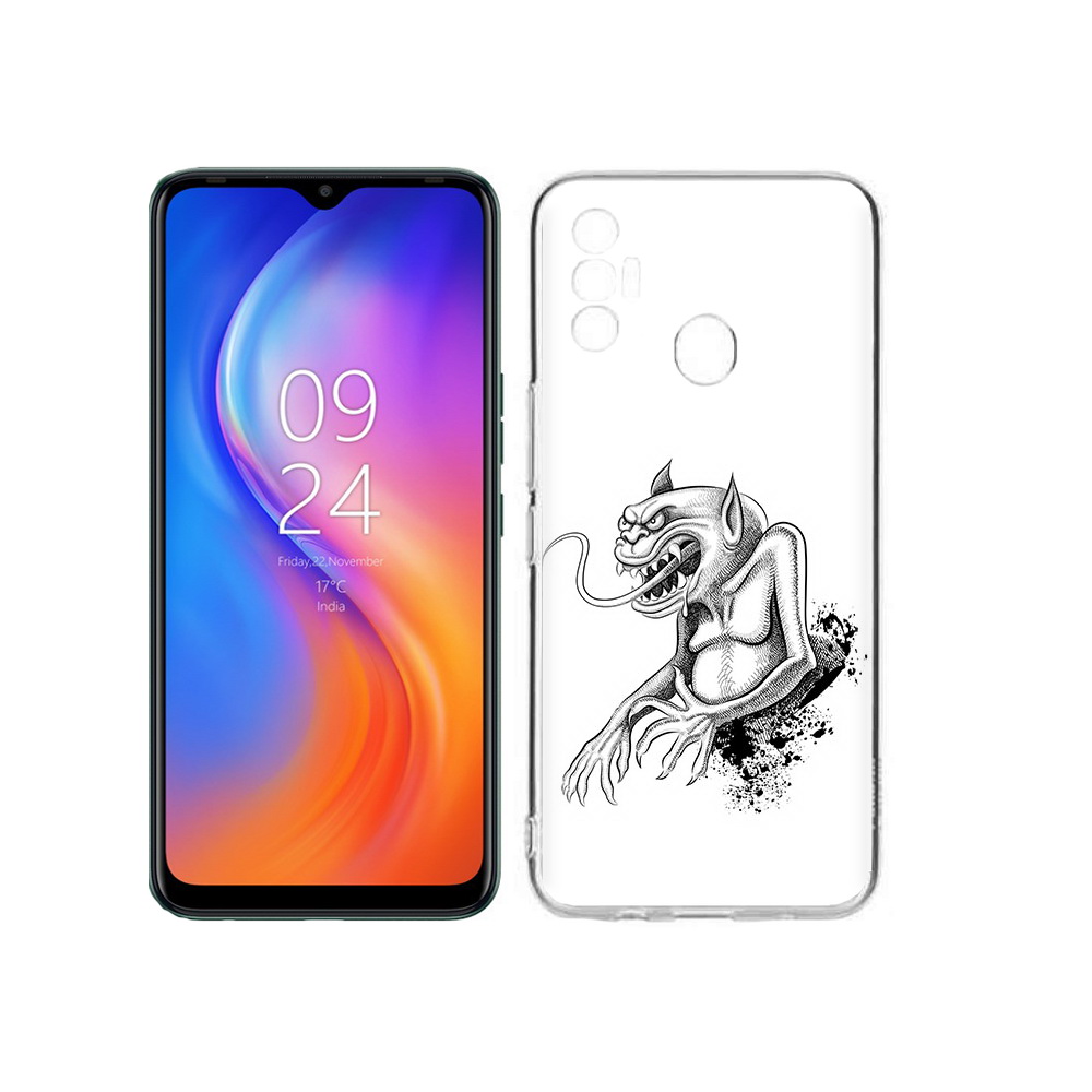 

Чехол MyPads Tocco для Tecno Spark 7 чорт, Прозрачный, Tocco
