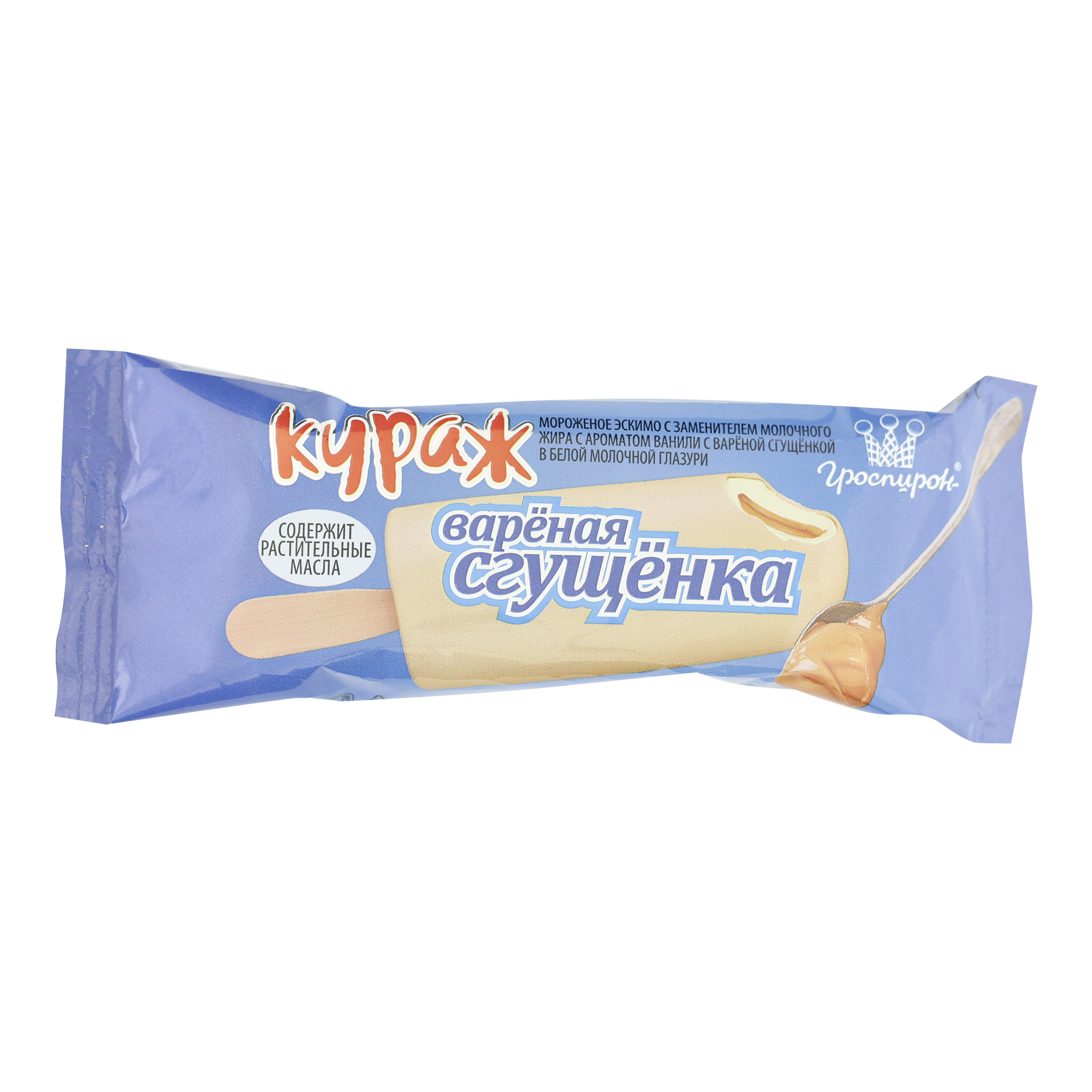 

Мороженое сливочное Гроспирон Кураж со сгущенкой СЗМЖ 67 г