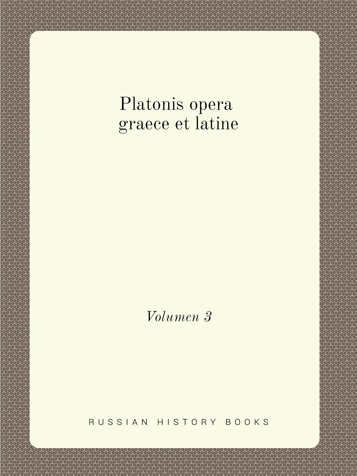 

Platonis opera graece et latine