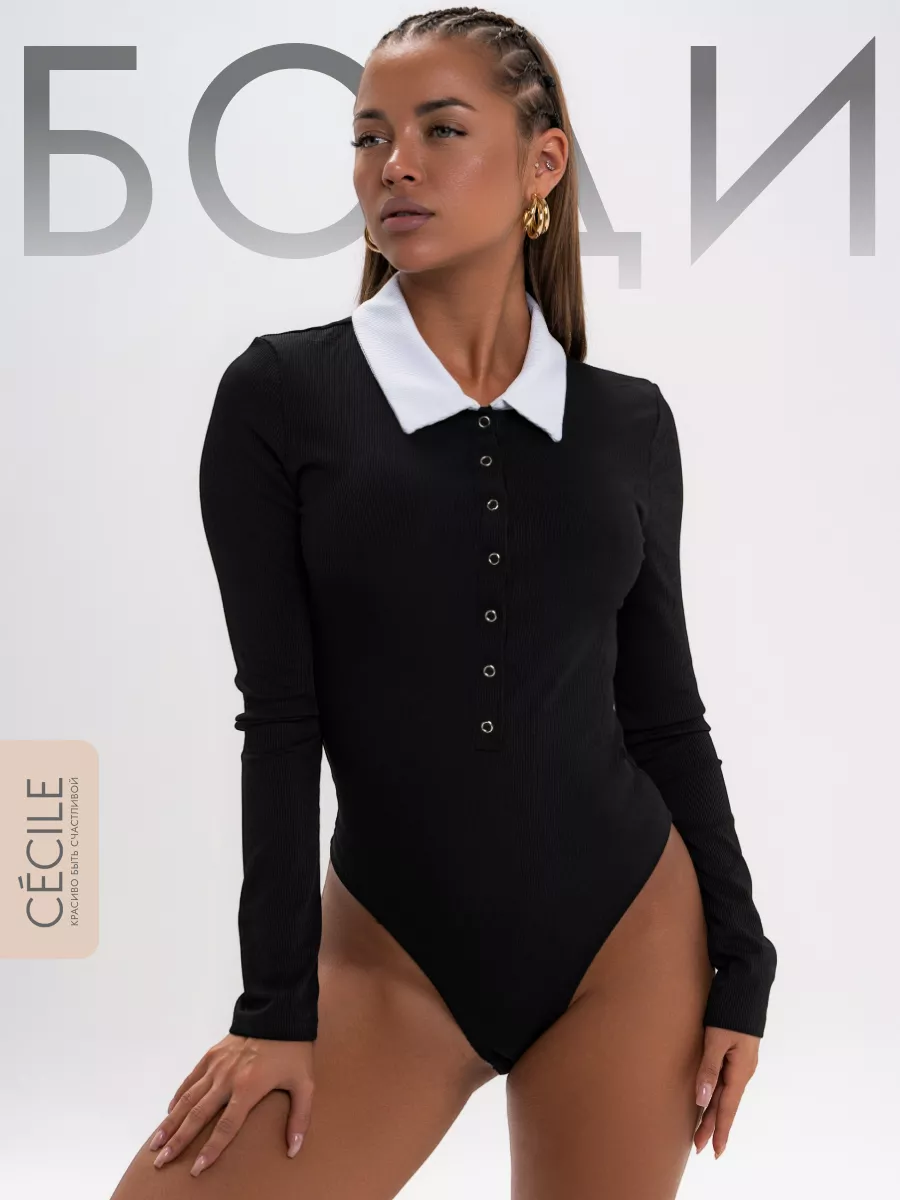 

Боди женское CECILE 249659691 черное XL, Черный, 249659691