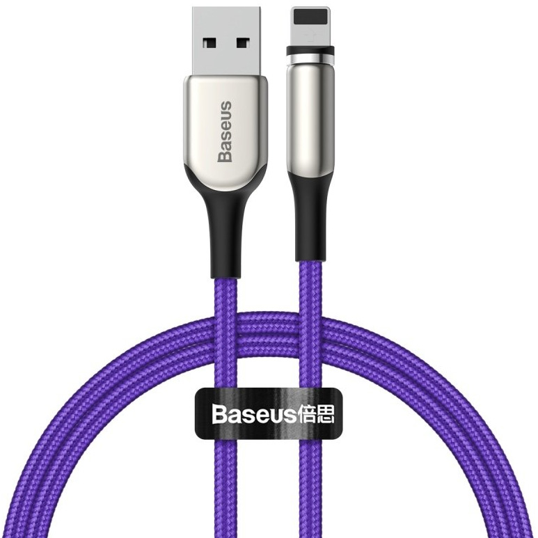 фото Кабель usb-ip baseus zinc magnetic purple 1m 2a