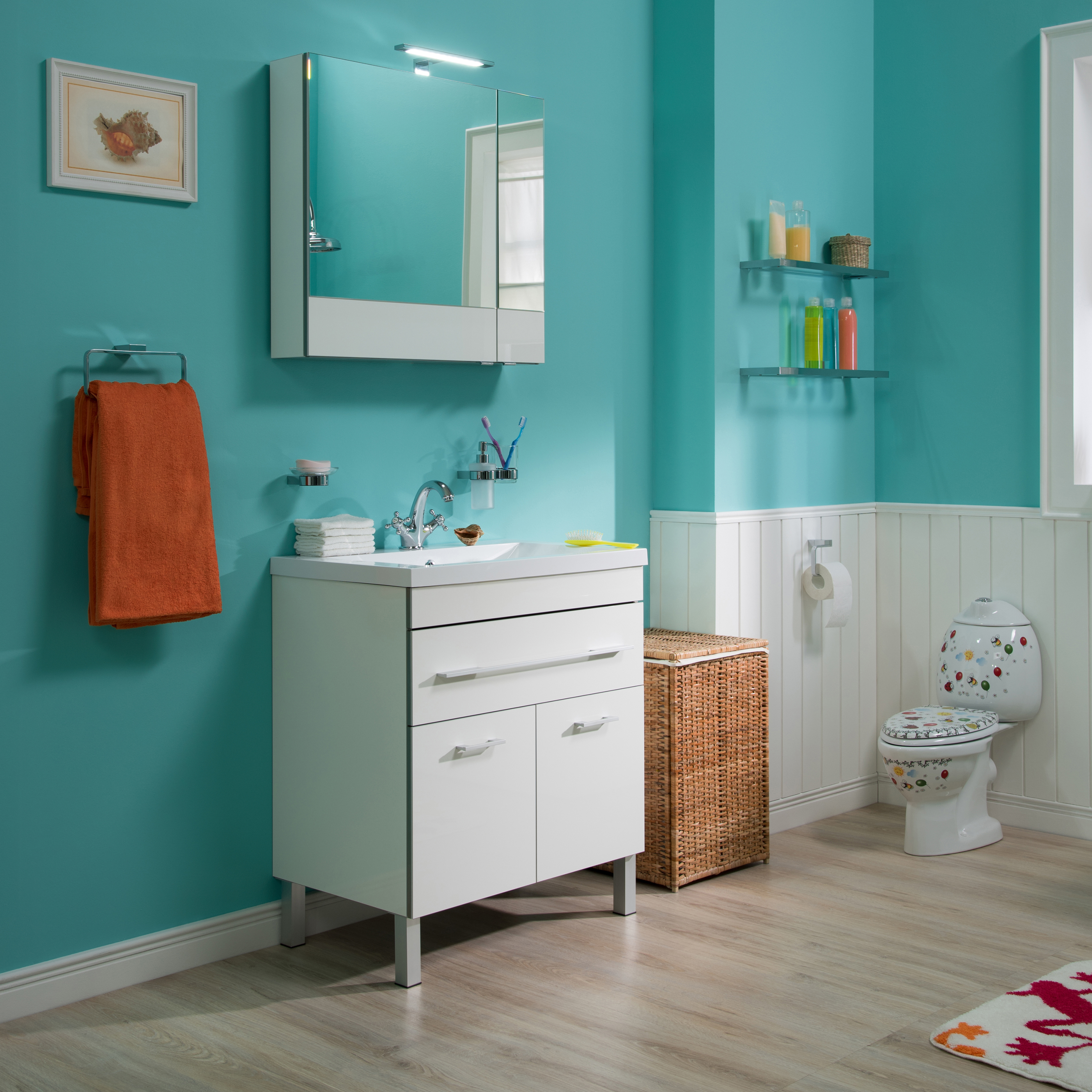 

Aquanet Мебель для ванной Aquanet Верона 75 белая, 1 ящик, 2 двери
