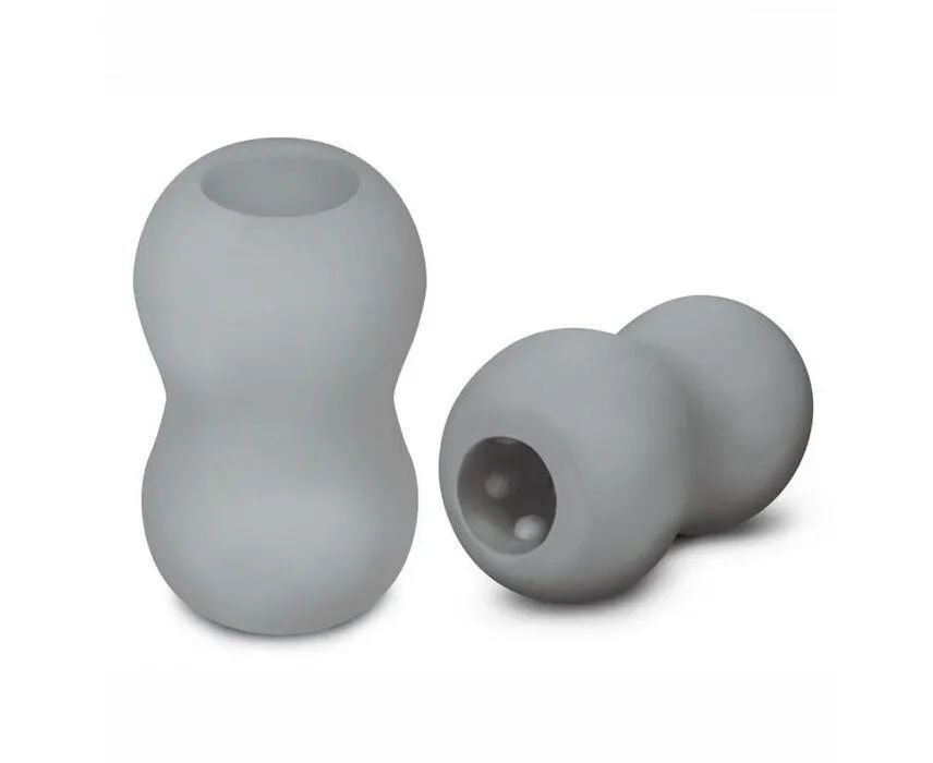 Мастурбатор Zolo Mini Double Bubble двусторонний серый