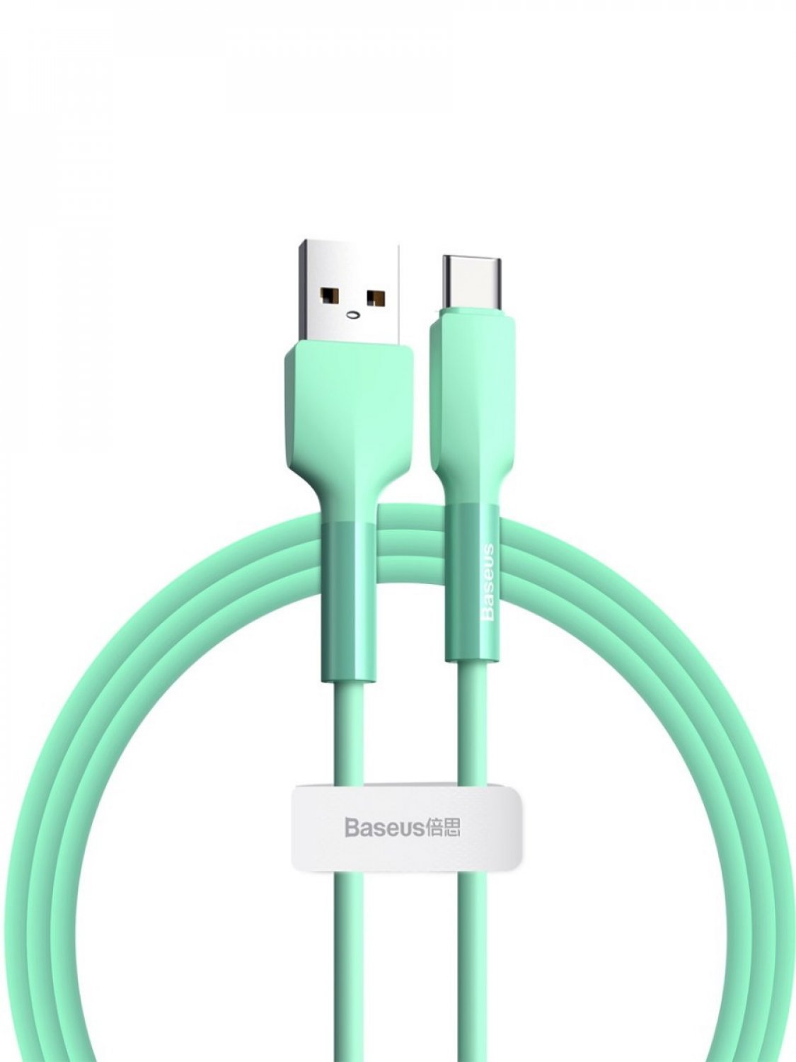 фото Кабель usb-ip baseus silica gel green 1m 2.4a