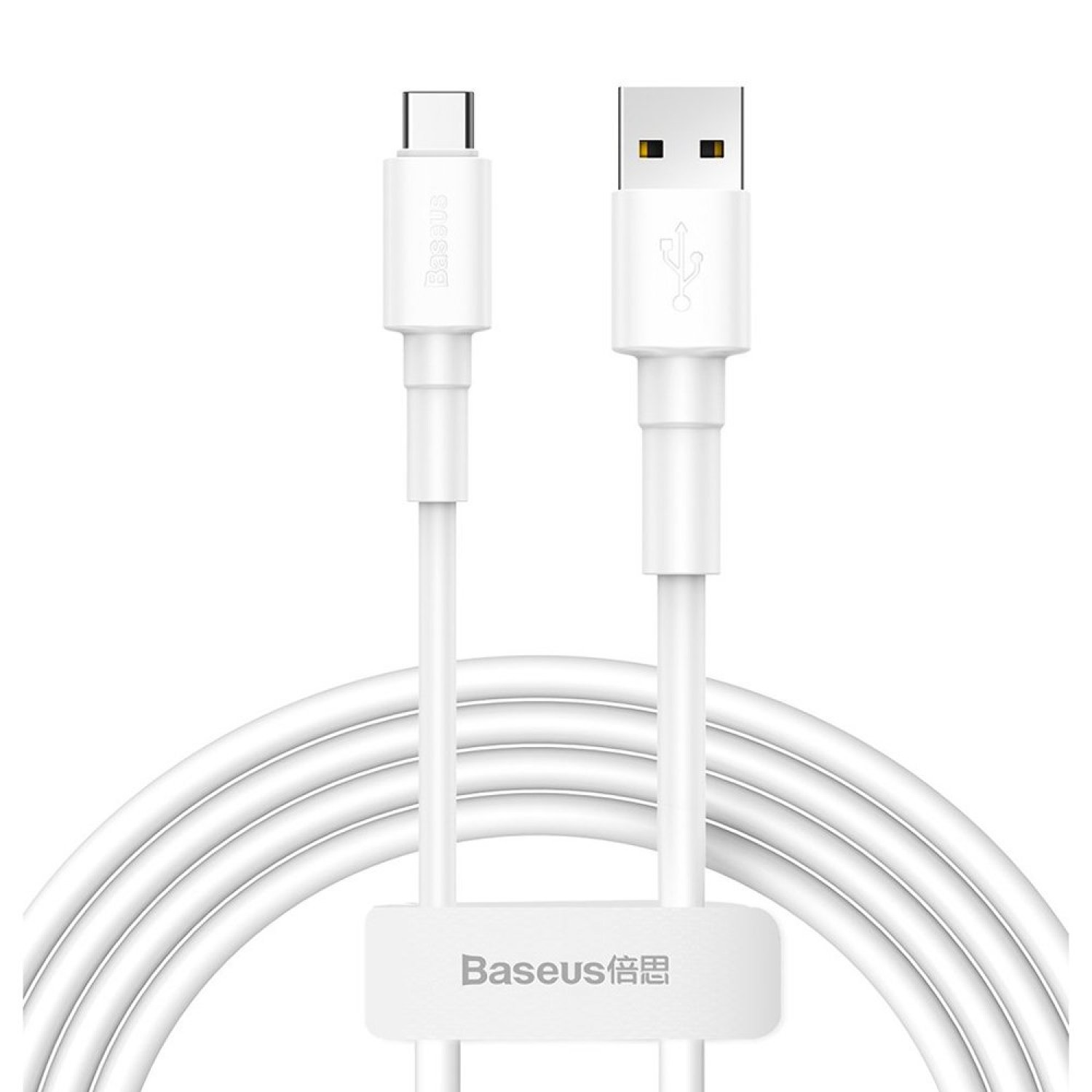 фото Кабель usb-type-c baseus mini white 1m 3a