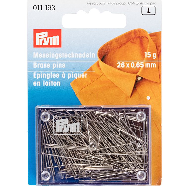 

Булавки Prym №103, латунь, 15 г, 26 мм, Серебристый