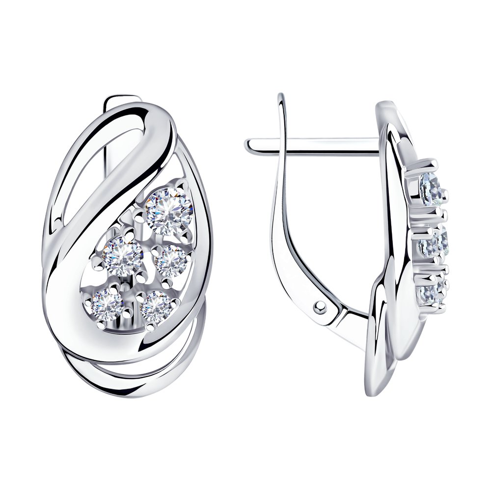 

Серьги из серебра Diamant 94-120-00547-1, фианит, 94-120-00547-1
