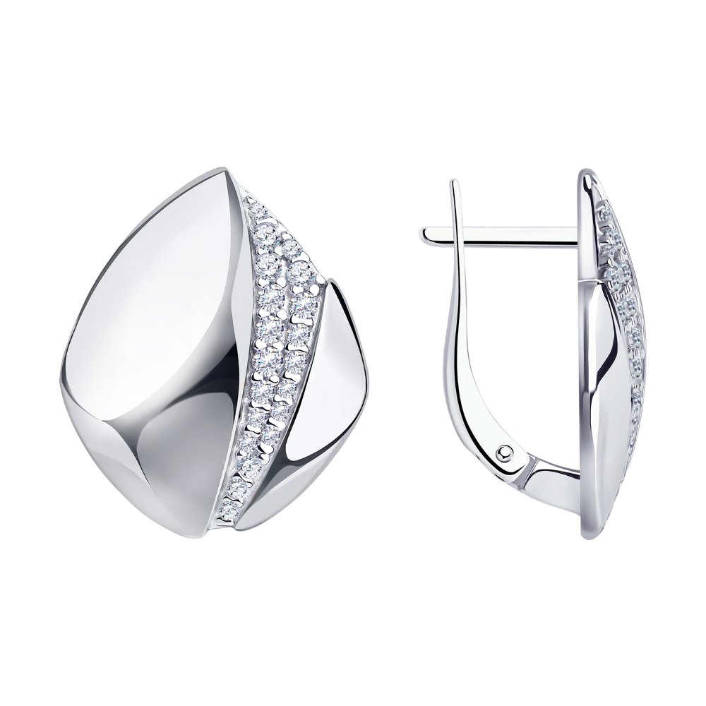 

Серьги женские из серебра Diamant 94-120-00676-2, фианит, 94-120-00676-2