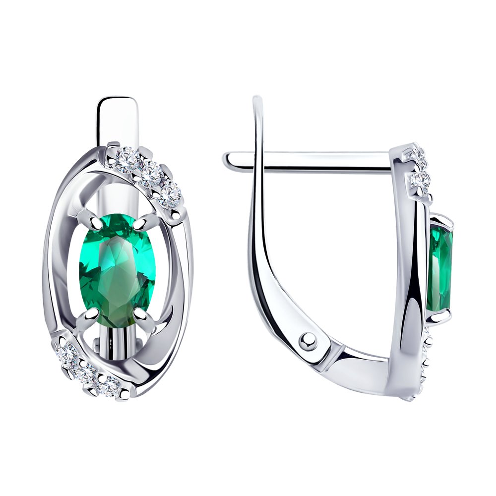 

Серьги женские из серебра Diamant 94-120-00705-1, фианит, 94-120-00705-1