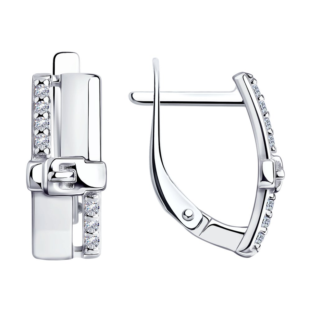 

Серьги из серебра Diamant 94-120-00801-1, фианит, 94-120-00801-1