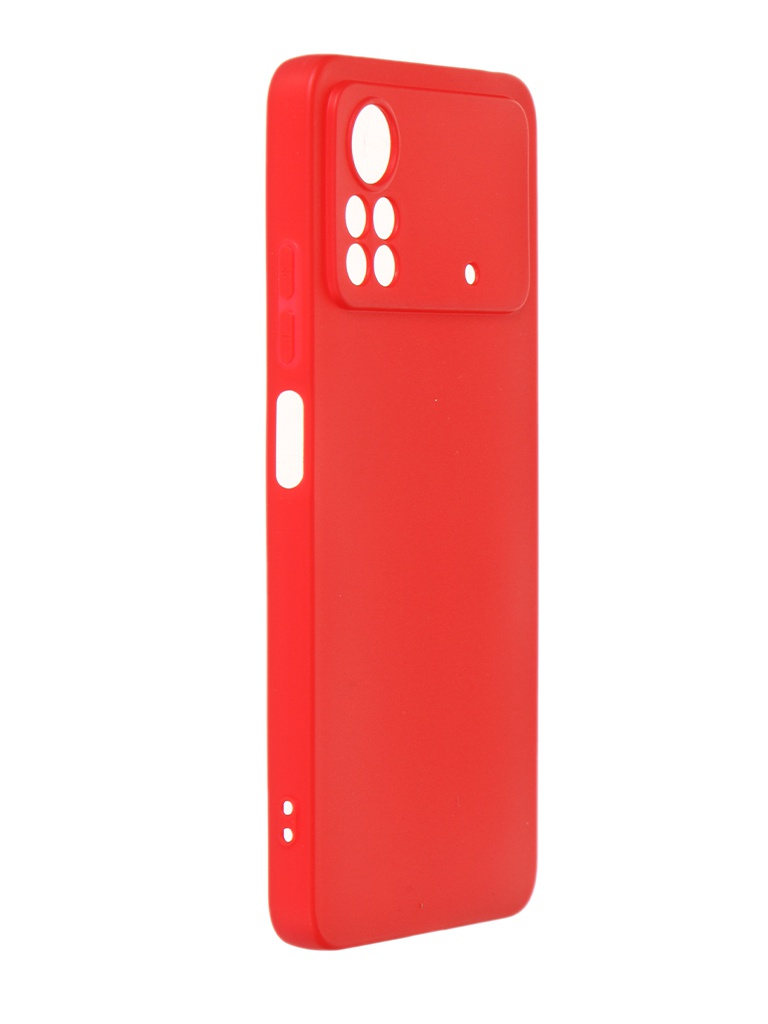 фото Чехол df для poco x4 pro 5g silicone red pocase-04 df-group