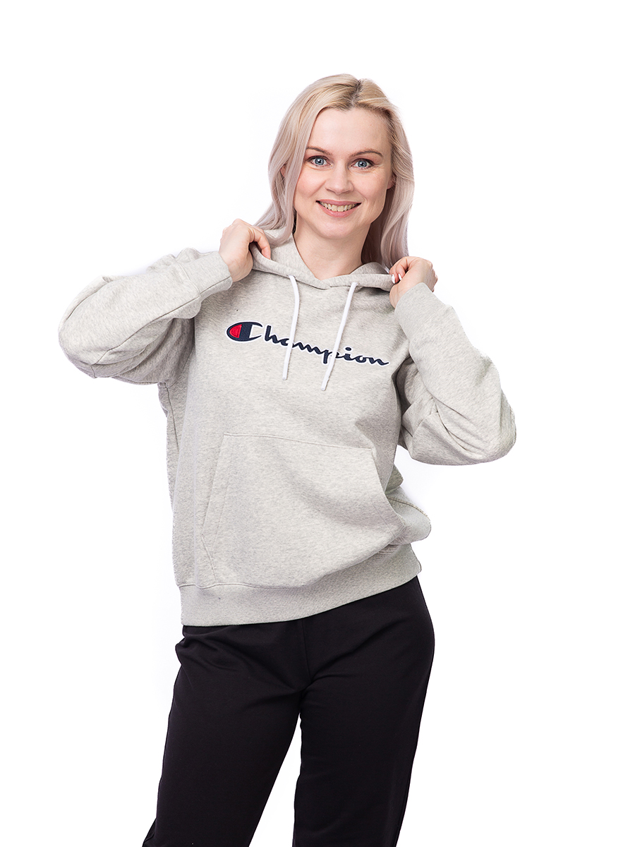 

Худи женское Champion 114919 серое 2XL, Серый, 114919