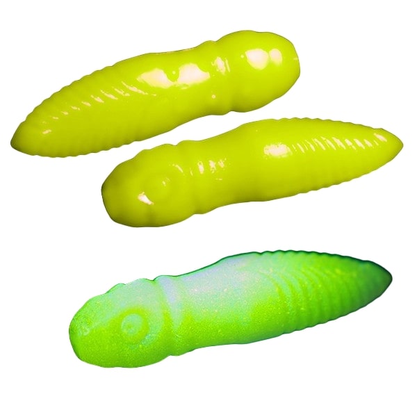 

Мягкие приманки Jara Baits Trout Series LURY-40 Сыр # 702 UV (9шт), в банке, Желтый, Lury