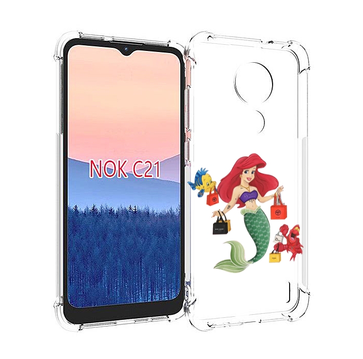 

Чехол MyPads модная-русалка женский для Nokia C21, Прозрачный, Tocco