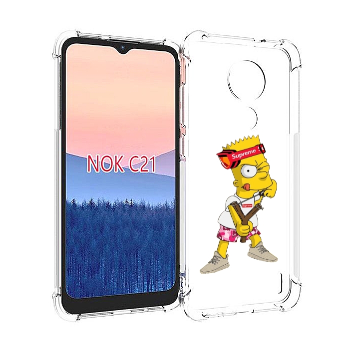 

Чехол MyPads модный-барт-симпсон для Nokia C21, Прозрачный, Tocco