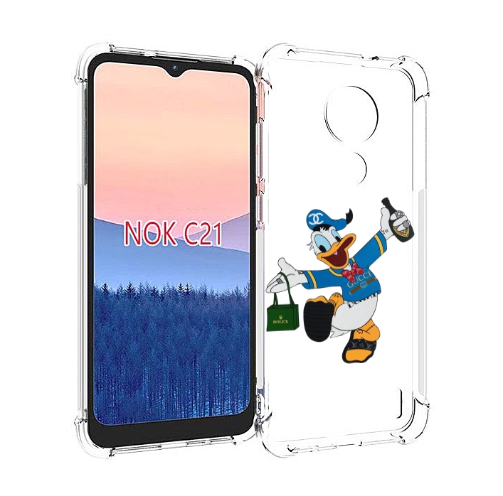 

Чехол MyPads модный-дональд-дак для Nokia C21, Прозрачный, Tocco