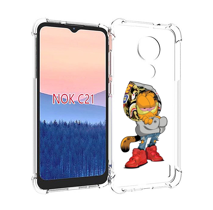 

Чехол MyPads модный-котяра детский для Nokia C21, Прозрачный, Tocco