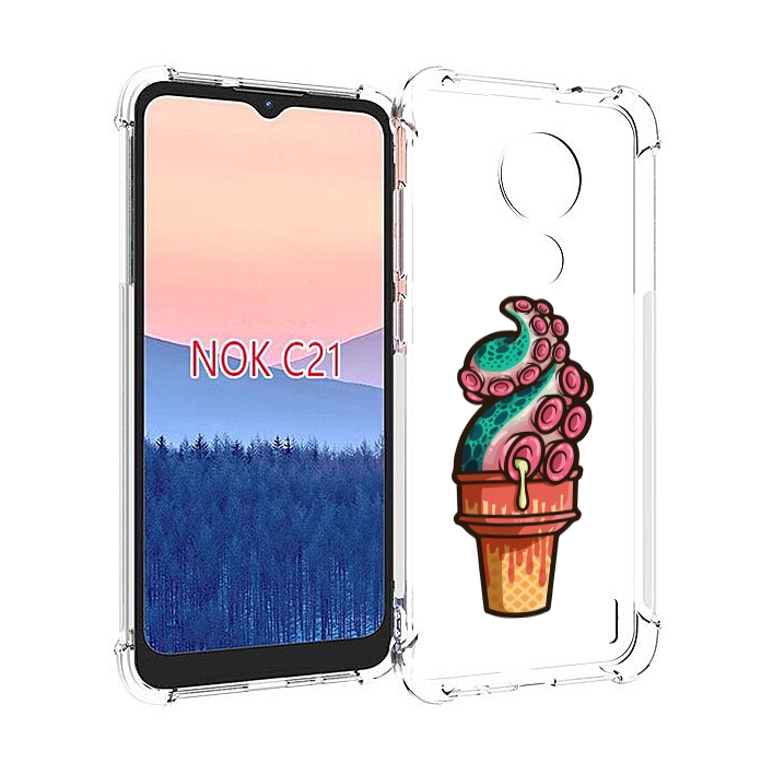 

Чехол MyPads мороженное для Nokia C21, Прозрачный, Tocco