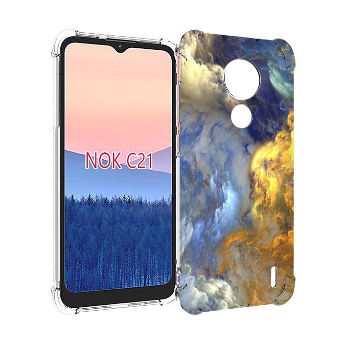 

Чехол MyPads мраморное небо для Nokia C21, Прозрачный, Tocco