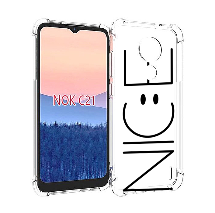 

Чехол MyPads найс-надпись для Nokia C21, Прозрачный, Tocco