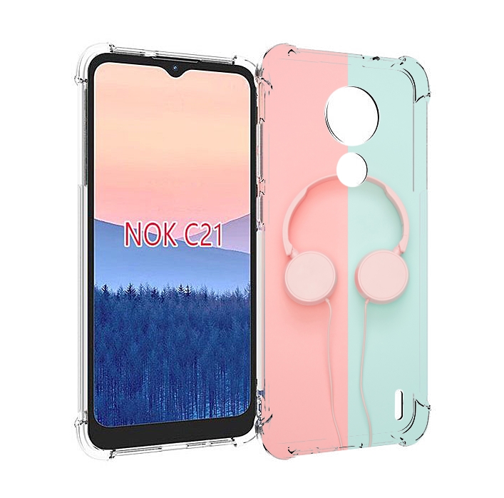 

Чехол MyPads наушники-минимализм для Nokia C21, Прозрачный, Tocco