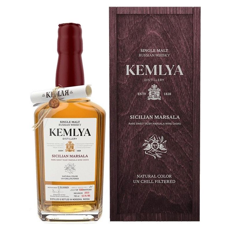 

Виски Саранский ЛВЗ Kemlya Sicilian Marsala Single Malt Russian Whisky 52,1% 0,7л