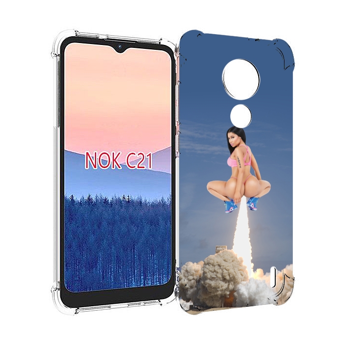 

Чехол MyPads ники-минаж-ракета детский для Nokia C21, Прозрачный, Tocco