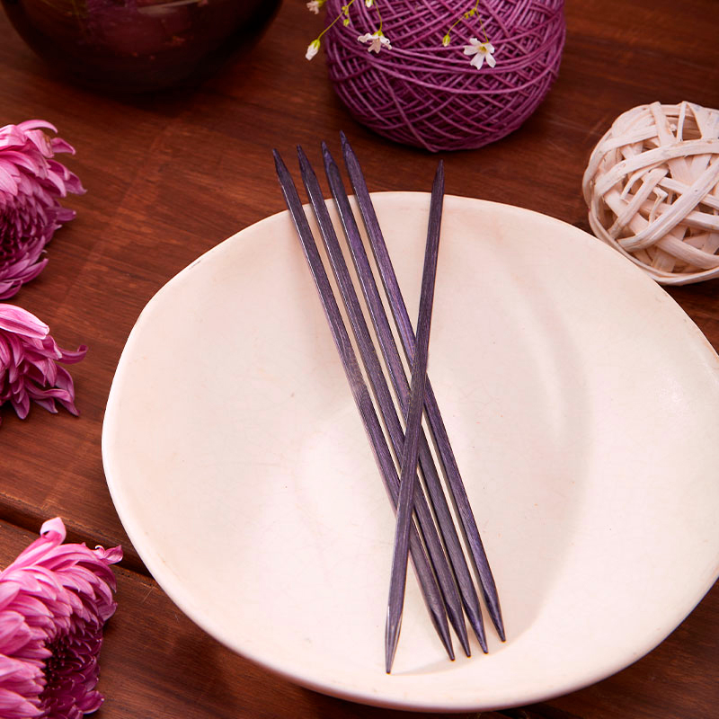 

Спицы чулочные KnitPro Jadore Cubics 19007, 3,5мм/15см,ламинированная береза,лавандовый, Фиолетовый, Спицы чулочные