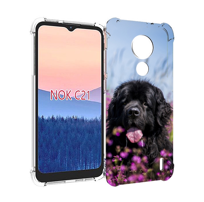 

Чехол MyPads ньюфаундлед для Nokia C21, Прозрачный, Tocco