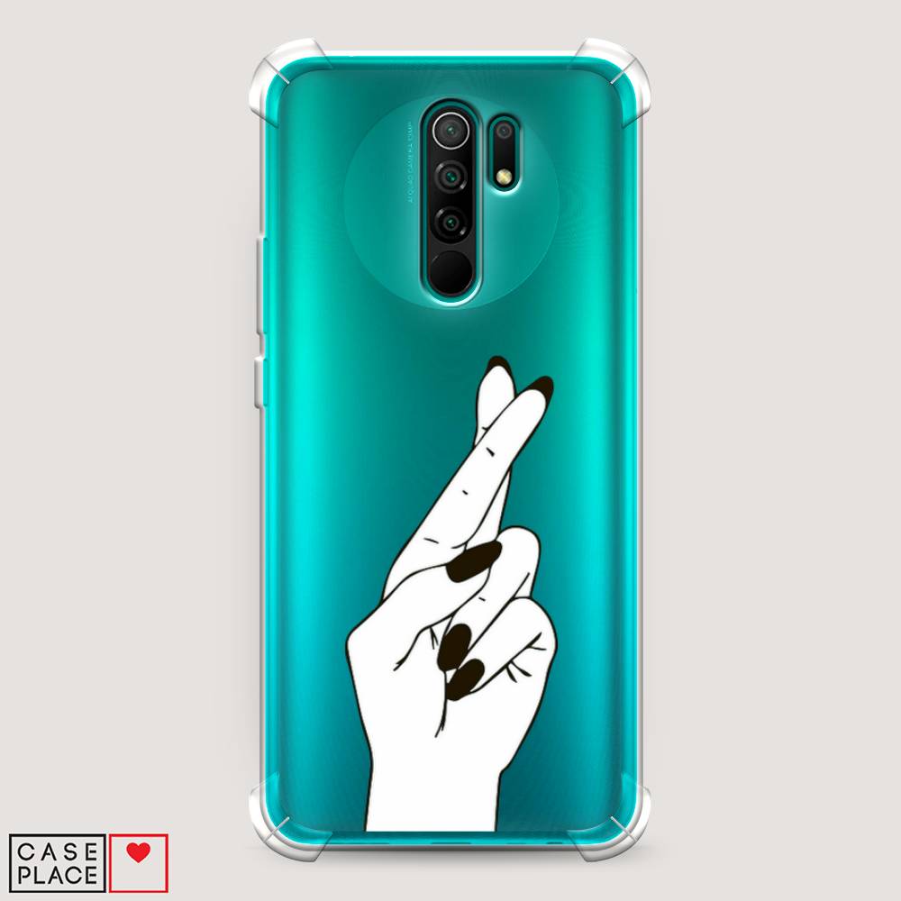 фото Противоударный силиконовый чехол "пальцы графика" на xiaomi redmi 9 awog